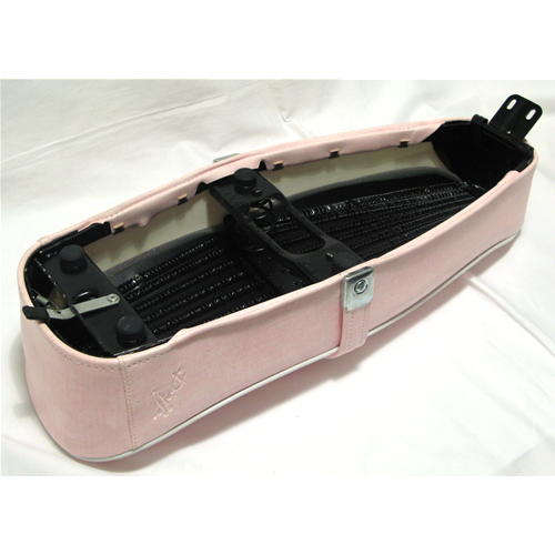 Selle en jean rose pour VESPA 50 125 NLR PRIMAVERA sans serrure