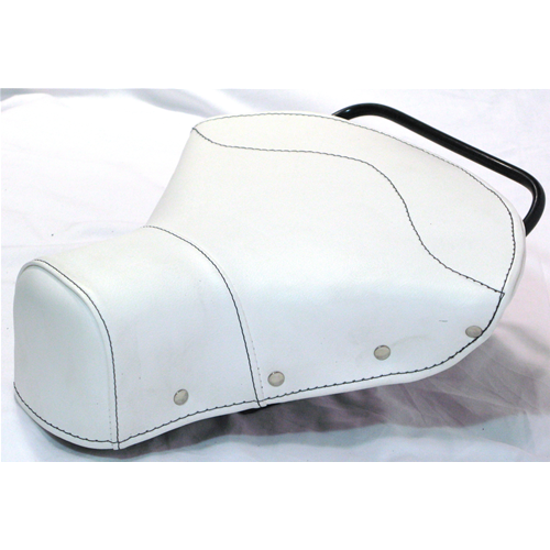 Sillín triangular corto delantero blanco con tacos para VESPA 125 150 PX SPRINT GL GTR TS VBB VBA VNB VNA