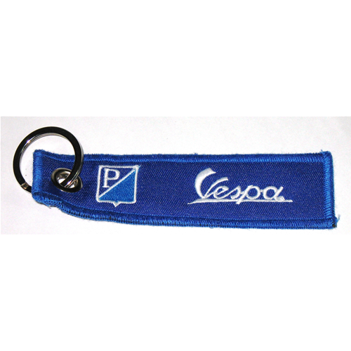 PORTE-CLÉS BANDE BLEUE BRODÉE VESPA PIAGGIO