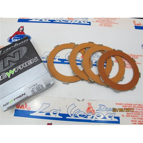 Serie dischi frizione NEWFREN  racing in carbonio per VESPA 125 150 200 PX PE dal 1998 COSA 2 dal 1991 al 1997 