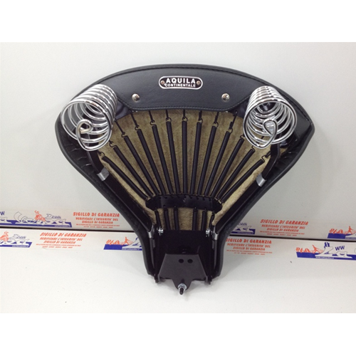 Front seat complete with frame and green cover for VESPA 125 V30 V31T V32T V33T ALLSTATE with AQUILA CONTINENTALE plate from 1951 to 1953