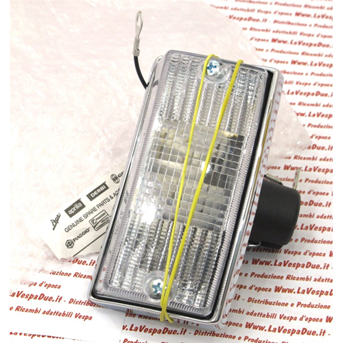 Flecha blanca delantera derecha cromada para VESPA PX PE ARCOBALENO T5