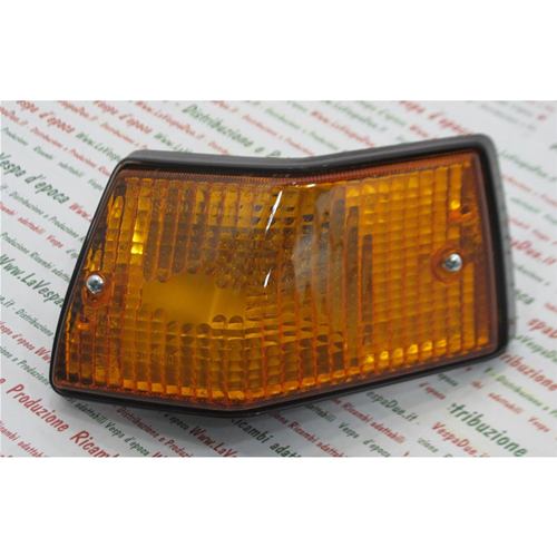 Freccia indicatore TRIOM posteriore destro arancio per VESPA PX 80 100 125 150 200 E ARCOBALENO ETS T5 completa di lampadina