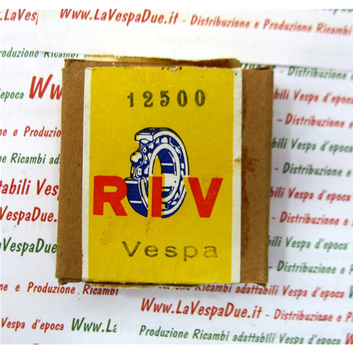 COJINETE RIV 12500 20 X 52 X 12 RO 99304 STOCK TRASERO PARA VOLANTE DE CIGUEÑAL Y LADO EMBRAGUE PARA VESPA 125 V1T A V15T / V30T A V33T Y HOFFMANN HASTA 1952