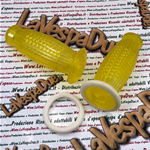 Par de puños BUBBLE SUPERFLEX 20 mm transparentes amarillos para VESPA 50 80 90 125 150 160 180 200 VNB 3 4 5 6 VB1 VBA VBB GL GS VS2 VS3 VS4 VS5 160 GS