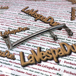 Staffa supporto specchio sinistro al manubrio in acciaio inox per VESPA 125 150 160 VBB VBA VNB3-4-5-6 GS filettatura innesto specchio M8