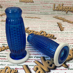 Coppia manopole BUBBLE SUPERFLEX 22 mm trasparenti blu per VESPA 50 80 90 125 150 160 180 200 PRIMAVERA ET3 GT GTR SUPER TS GL SPRINT VELOCE SS PX PE