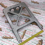 Piastra portapacchi con ganci per cuscino sella VESPA 125 cambio a bacchetta V15T dal 1951 