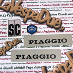 Kit de placa de letras de aluminio frontal y lateral de serie para Piaggio CIAO 50 SC