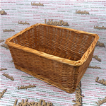 Cesto bauletto rettangolare in vimini 43 x 33 x 19 cm portapacchi bauletto anteriore posteriore VESPA LAMBRETTA APE CIAO BOXER BRAVO SI colore naturale 