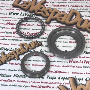 kit serie calotta sterzo inferiore per Piaggio 50 125 150 200 VESPA FL FL2 HP PK XL RUSH PLURIMATIC PX PE COSA CL CLX COSA 2 GRANTURISMO ET2 FREE LIBERTY HEXAGON NRG SFERA SKIPPER VESPA ET2 ET4 ZIP GILERA TYPHOON RUNNER r.o. 56003R - 153024