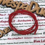 Cavo cavetto filo VIPLEX FR/2 di colore rosso per impianto elettrico e revisione volano diametro 1 mm lungo cm. 100