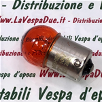 Lampadina a sfera arancio HERT R10W BA15S 12 Volt 10 W zoccolo BA15S per VESPA 50 90 N L R SPECIAL ET3 PRIMAVERA lampada per targa e fanali swan unipolare G18.5 