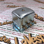 Regolatore elettromeccanico 6 volt CROMATO per HARLEY DAVIDSON JAWA CZ BENELLI GILERA MV AUGUSTA Rif. Harley Davidson: 74508-85T  74510-47A