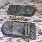 Paar runde Abdeckungen für Arme Ketten Hinterradgetriebe Piaggio APE 125 A A1T A15T Schalthebel Scheinwerfer Bass Calessino allererste Serie