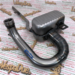 Silencieux d'expansion élaboré VESPA 125 150 VL1 VL2 VL3 VM1 VM2 VN1 VN2 VB1TLVD RACING PERFORMANCE ROAD RACE type 6 jours six