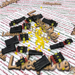 Set of 9 SUPERSEAL electrical connectors with 2, 3 and 4 pins complete with connectors and rubbers for VESPA APE LAMBRETTA various applications electrical system modifications