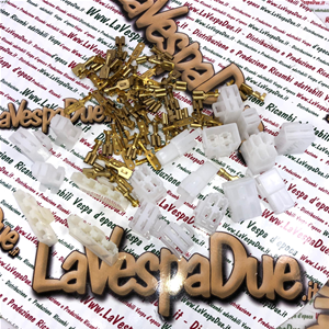 Jeu de 15 supports de connecteurs électriques type 6,3 mm avec 2, 3, 4, 6 et 9 broches complets avec connecteurs et caoutchoucs pour VESPA APE LAMBRETTA diverses applications modifications du système électrique