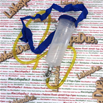 BLUE 300ml supplementary fuel tank can for engine testing on the bench for VESPA LAMBRETTA APE AND SCOOTER with fuel tap