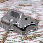 Coperchio cromato/zincato per base vaschetta carburatore con miscelatore automatico per VESPA PX 125 150 180 200 RALLY T5 R.O.  249114 - 4178205