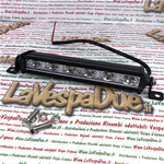 Barra de luz LED de 18 cm de largo adicional universal IP67 10/30 V voltios 18 W con 6 LED con lente de policarbonato para aplicaciones en escudo y barra antivuelco