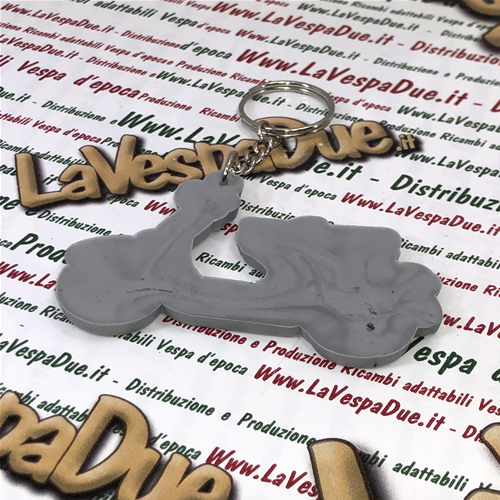 Red VESPA 50 125 150 silicone key ring