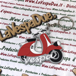 Portachiavi rosso VESPA FARO BASSO in silicone