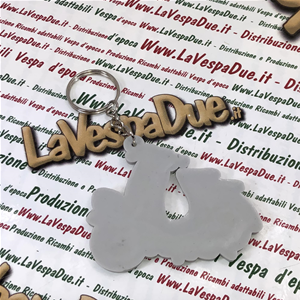 Portachiavi rosso VESPA FARO BASSO in silicone