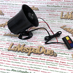 Centralita sirena 3 canales funciones 30 w 12 volts impermeable con teclado 3 funciones