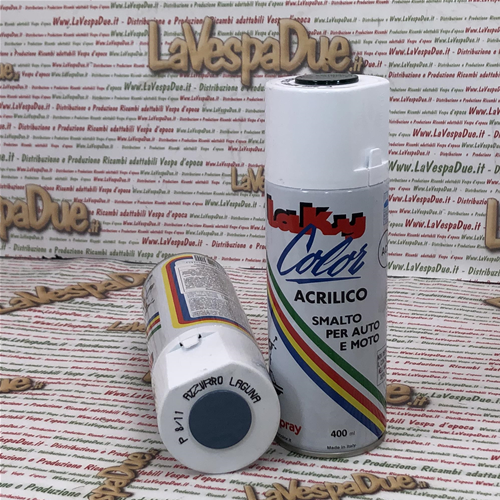 Acryl-Emaille-Sprühfarbe Extra Farbe PIAGGIO BLU LAGUNA P8/11 Professioneller Gebrauch 400 ml Dose mit selbstreinigendem Ventil