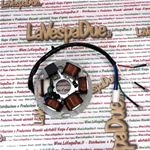 Stator 6-polig für VESPA PX 125 150 200 E ARCOBALENO ro 217983 497653 mit 7 Kabeln und Elektrostarter von 1983 bis 1987