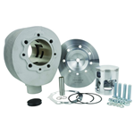 Groupe thermique en aluminium PINASCO 25031910, diamètre 69 mm. Tête VRH 213 avec bougie centrale pour VESPA PX PE 200 COSA course 57 mm