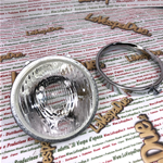 Faro fanale Anteriore in Vetro diametro 115 completo di cornice ghiera per VESPA 125 150 SUPER 90 SS 125 PRIMAVERA r.o. 091390 193798 143075 144773