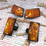 Kit serie  4 frecce arancioni anteriori e posteriori complete di lampade per VESPA 125 150 200 PX PE ARCOBALENO omologate