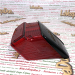 Lente plastica omologata per fanale Fanalino stop posteriore completo di tetto nero per VESPA 125 150 180 200 TS GTR SPRINT VELOCE RALLY r.o. 121017