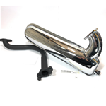 Chrome torpedo muffler for VESPA 50 90 SPECIAL NLR 125 ET3 cylinder connection SITO