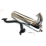 Silencieux torpille chromé SITO pour connexion cylindre VESPA 125 ET3 PRIMAVERA
