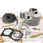HP aluminum thermal group DR  57 mm KT00135 130 cylinder piston head 6 transfers for VESPA 125 PRIMAVERA ET3