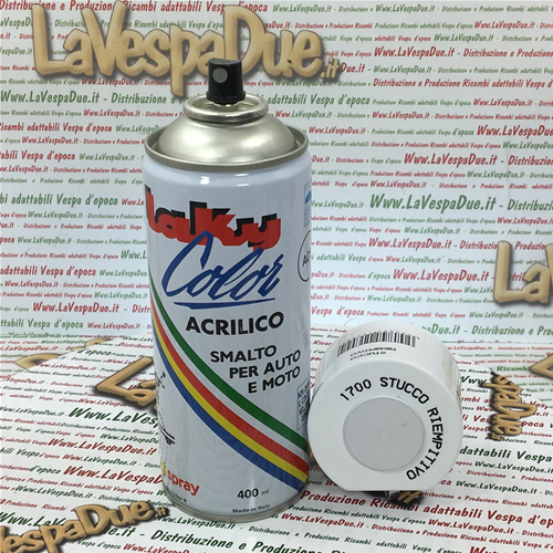 STUCCO RIEMPITIVO Spray per Carrozzeria Smalto Acrilico Extra colore BIANCO  SPINO Uso Professionale Bomboletta da 400 ml con Valvola Autopulente