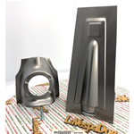 Nasengitter Nasenabdeckung Blech für eckiges Emblem VESPA 50 90 125 SS NLR VMA1T Hupenhalter 4 Löcher