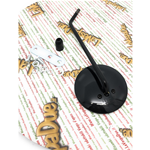 Retrovisor derecho CARBON DARK efecto carbono años 60/70 para VESPA 50 125 150 180 200 completo con soporte