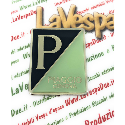 PIAGGIO GENOVA enamelled shield Original Piaggio for VESPA 125 150 ro 003139 old stock