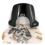 Mini parabrisas deportivo "NUEVO DISEÑO" ahumado para VESPA 250 300 GTS completo con soportes