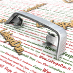 Porta targhetta posteriore sotto sella LAMBRETTA 125 150 LI 3° SPECIAL SX 200 TV SX in alluminio lucidato r.o. 19955010 19955015 83100005 82058009