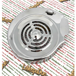 Copriventola volano LAMBRETTA 125 LI LIS DL GP 150 LI SPECIAL SX DL GP 175 TV 2° 3° 200 TV SX DL GP r.o. 22014030 19014030 in acciaio cromato