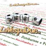 Set Kit terminali bordo scudo in gomma LAMBRETTA 125 150 LI 1° 2° 175 TV 1° 2° r.o. 15050064 15050063 innocenti 4 pezzi in alluminio lucidato