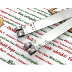 Par de abrazaderas cromadas fijación depósito gasolina LAMBRETTA 125 150 LI SPECIAL DL GP SX 175 TV inocente