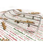 Portapacchi posteriore LAMBRETTA 125 150 175 200 LI 3° SERIE TV SPECIAL GP DL SX in acciaio inox 26 x 21 cm