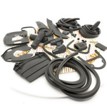 Serie kit parti in gomma grigie restauro LAMBRETTA 125 150 LI SPECIAL SX 175 TV 3° 200 TV SX innocenti 