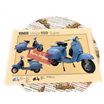 Póster VESPA TECNICA 150 Super VBC1 medidas 32 cm X 48 cm efecto vintage